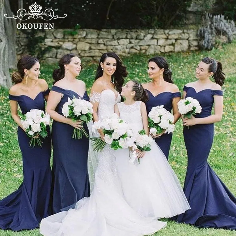 2018 Cheap Under 100 Mermaid Navy Blue Bridesmaid Dresses Sexy Long Off Shoulder Party Dress For Wedding Formal Gown For Women
2018 Cheap Under 100 Mermaid Navy Blue Bridesmaid Dresses Sexy Long Off Shoulder Party Dress For Wedding Formal Gown For Women