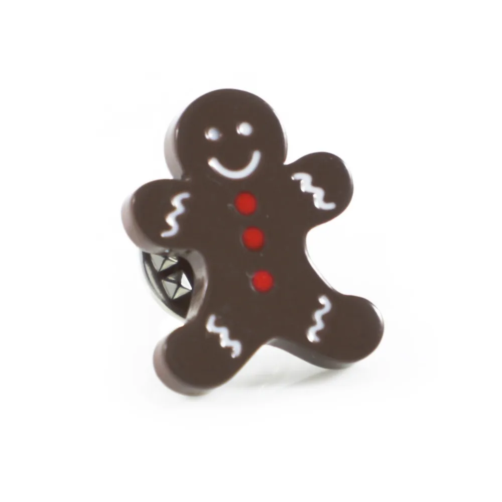Brown Gingerbread Man Lapel Pin Men Suit Holiday Gifts Pins Birthday Gift | Украшения и аксессуары