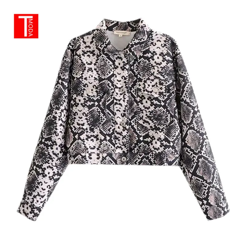 2018 Autumn Snake Print Loose Bomber Jacket Oversized Pockets Long Sleeve Coats Female Autumn Casual Outerwear Tops
2018 Autumn Snake Print Loose Bomber Jacket Oversized Pockets Long Sleeve Coats Female Autumn Casual Outerwear Tops