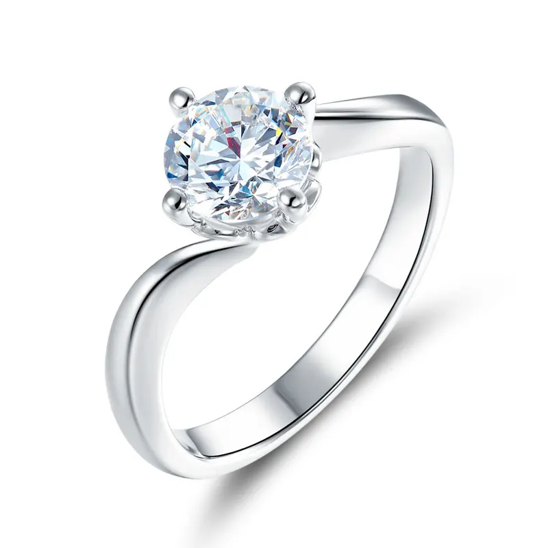 Peacock Star 14K White Gold Twisted Solitaire Ring 1 Carat Forever One Moissanite Diamond Wedding Engagement
Peacock Star 14K White Gold Twisted Solitaire Ring 1 Carat Forever One Moissanite Diamond Wedding Engagement
