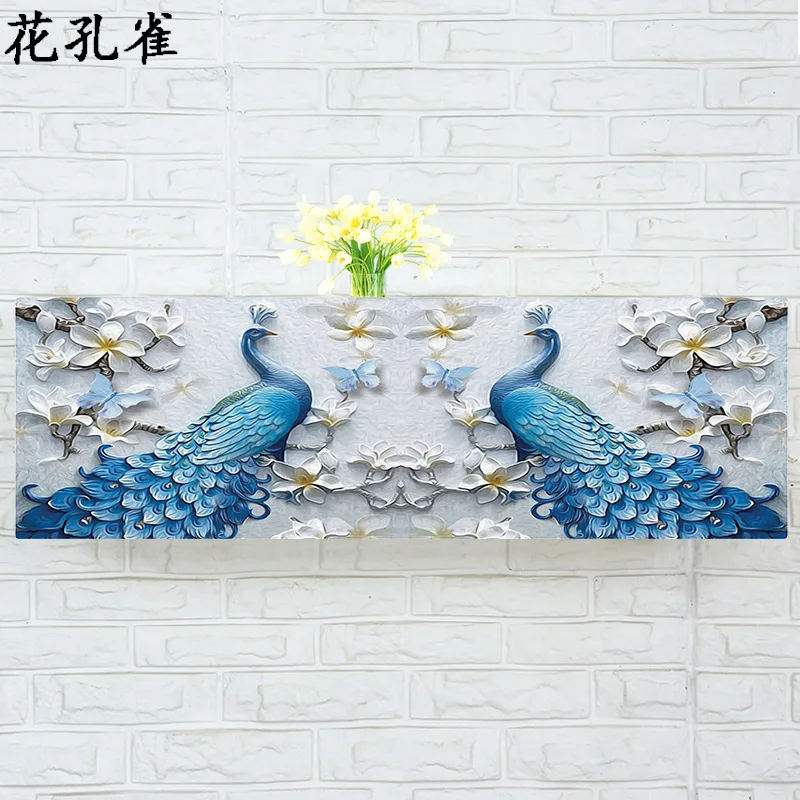 Indoor Air Conditioner Cover Wall Mounted Decorative Hood Embroidery 74 79 81 83 86 89 95 105 x 30 20cm Blossom Peacock | Дом и сад