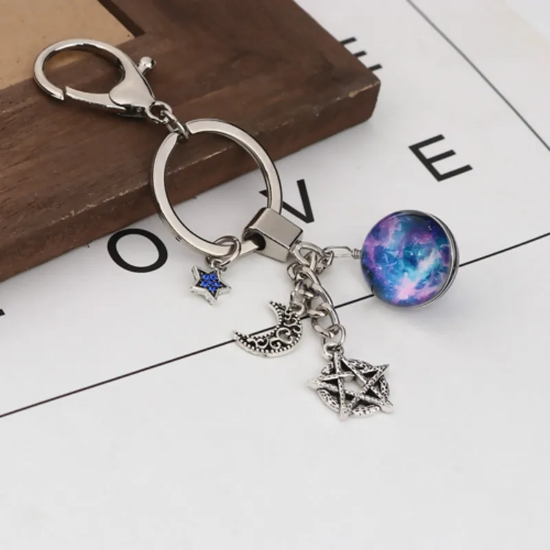 8Seasons Glass Keychain & Keyring Star Antique Silver Blue Violet Universe Planet Royal Blue Rhinestone 12.5cm(4 7/8"), 1 Piece
8Seasons Glass Keychain & Keyring Star Antique Silver Blue Violet Universe Planet Royal Blue Rhinestone 12.5cm(4 7/8"), 1 Piece