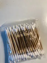 100 unids/bolsa de doble cabeza desechable de algodón de maquillaje hisopo de algodón suave brotes médicos palos de madera nariz y orejas Herramientas de limpieza Cotonete