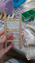 1 Uds Swing de escalera escalada de madera escaleras para pájaros juguetes loro juguete hámster de juguete artesanal jaula decoración suministros
