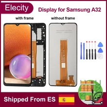 Écran LCD Incell de remplacement, pour Samsung Galaxy A32 5G A326U SM-A326B, compatible avec lecteur d'empreintes digitales, expédié depuis ES=