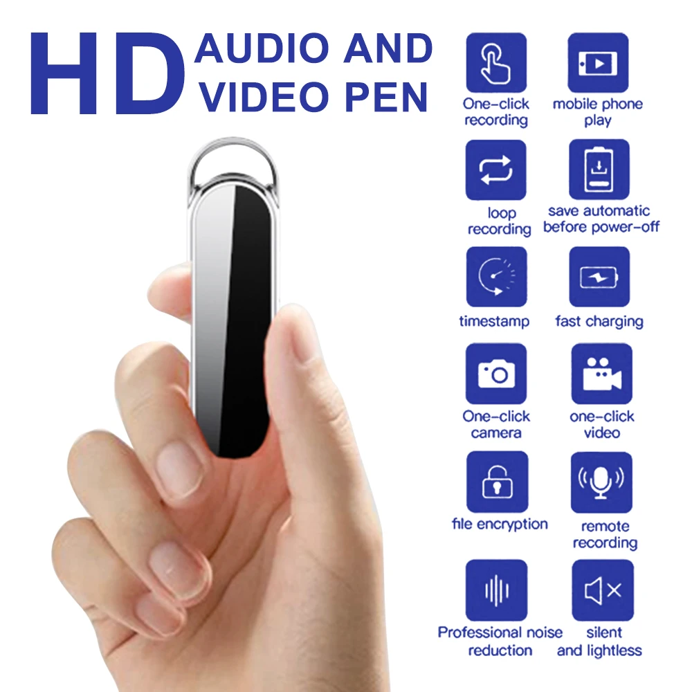 D8 Professional Wide Angle Video Audio Recorder Full HD Mini USB Camera Pen Loop Record Phone OTG Auto Recording Built-in Mic
D8 Professional Wide Angle Video Audio Recorder Full HD Mini USB Camera Pen Loop Record Phone OTG Auto Recording Built-in Mic