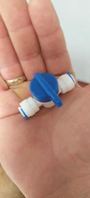 Válvula de bola de cierre de tubo OD, Conector de montaje rápido para acuario, filtro de agua RO, sistema de ósmosis inversa, 1/4 , 6,35mm