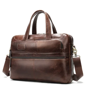 Retro Men's Bag Business Leather 14-inch Computer Portable Briefcase
Retro Men's Bag Business Leather 14-inch Computer Portable Briefcase