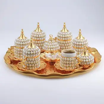Handmade authentic Design Turkish Greek Arabic Coffee Espresso Set for 6 Service, Cups Saucers Lids Tray Delight Candy Dish GIFT
Handmade authentic Design Turkish Greek Arabic Coffee Espresso Set for 6 Service, Cups Saucers Lids Tray Delight Candy Dish GIFT