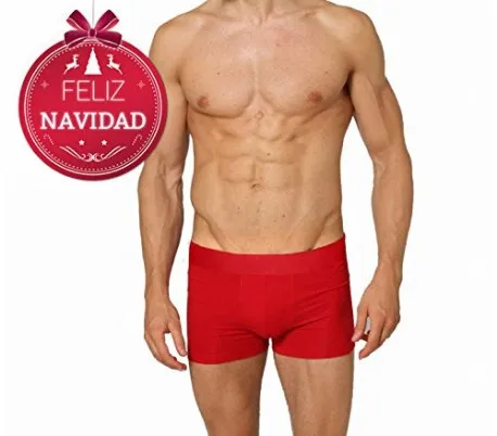 boxer rojo hombre navidad