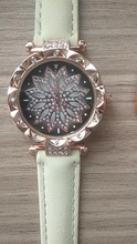 Las mujeres cielo estrellado cielo reloj de lujo de oro rosa diamante Relojes de Cuero ocasionales de las señoras banda de cuarzo reloj de pulsera mujer reloj zegarek damski
