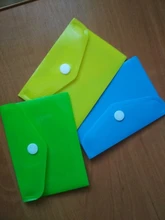 3 unids/set A7 creativo transparente Simple de hebilla bolsa de plástico datos bolsa Bill bolso de insumos para oficina almacenamiento bolsa