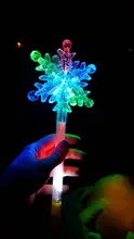 LED parpadeante resplandor diadema Luz de Cosplay pelo concierto varita palo estrella copo de nieve intermitente palos