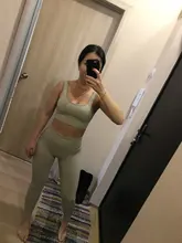 Leggings sin costuras para mujer, ropa de gimnasia para mujer, pantalones de Yoga de cintura alta, chándal para mujer, conjunto de 2 piezas, Top de manga larga