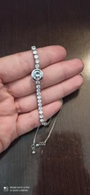 EMMAYA-pulsera de circonia cúbica con encanto de circón para mujer, brazalete de cadena ajustable, joyería de mujer