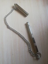 Silbato largo de latón para mascotas, puede ajustar el sonido, silbatos para perro, perros, cola, suministros para mascotas