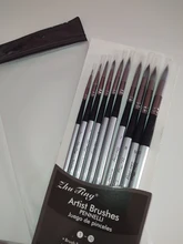10 artista acuarela pinceles para pintar pincel acrílico plana y Punta Kit de pintura cepillo pluma pincel de Brochas pluma de dibujo de arte pintura de la mano
