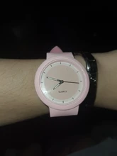 Reloj de pulsera redondo de cuarzo analógico para mujer, pulsera de silicona, regalo para mujer, 30 #