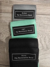 KoKossi-banda de Yoga antideslizante para gimnasio, banda de goma de la aptitud para ejercicio, trenzada, elástica, resistente al levantamiento de cadera