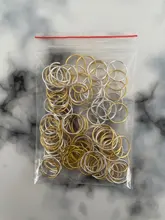 100 Uds 14mm trenza de pelo anillos accesorios de Clips para las mujeres y las niñas cuentas de rastas conjunto Color oro y plata