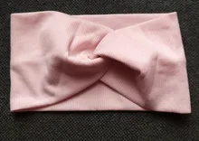 Diadema elástica de algodón suave para bebé, bandanas de Color sólido, cintas del pelo para bebés y niñas, accesorios para el cabello