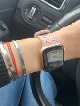 Correa de silicona para Apple watch 6, 44mm, 40mm, serie 5, 4, 3, 2 SE, accesorios, correa de Patrón de tejido, pulsera iWatch de 42mm y 38mm