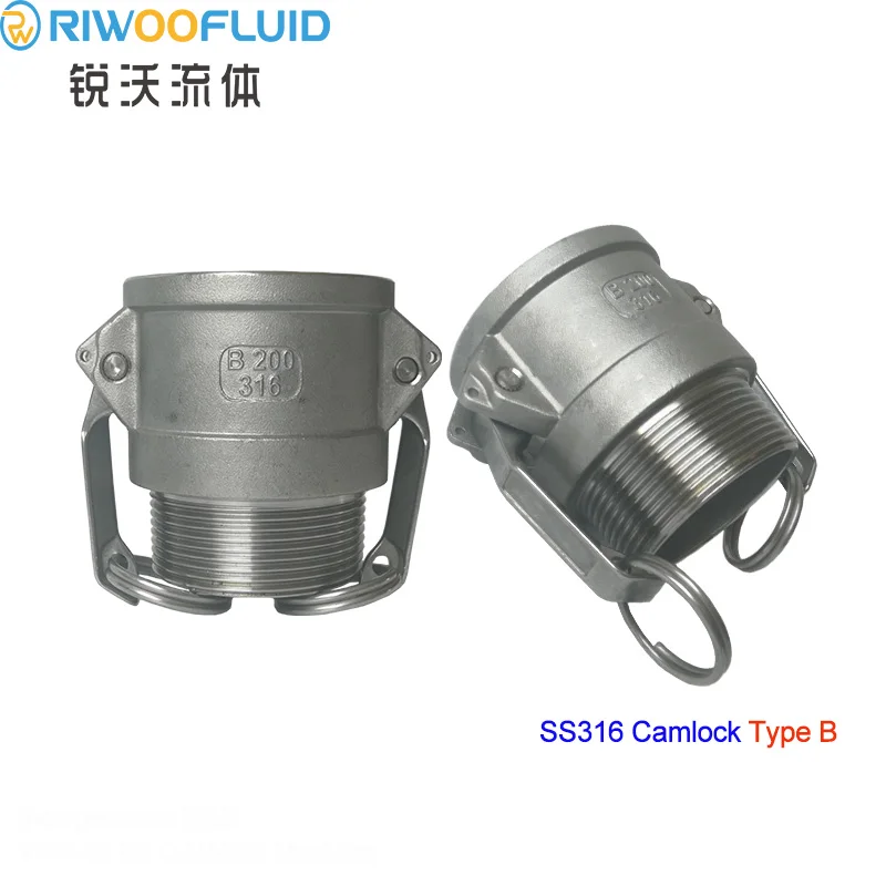 RIWOOFLUID High Pressure Stainless Steel 316 2 1/2 Inch B Type Quick Disconnect Camlock
RIWOOFLUID High Pressure Stainless Steel 316 2 1/2 Inch B Type Quick Disconnect Camlock