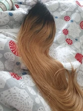 Kisshair-Peluca de cabello humano liso de 4x4, color degradado, color rubio miel, medio marrón, indio, 1B27, 1B30