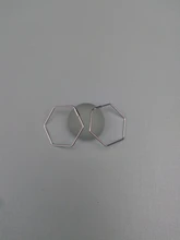 Trustdavies-pendientes de aro hexagonales para mujer, de Plata de Ley 925, joyería a la moda, aretes de plata fina 925, regalo DS133