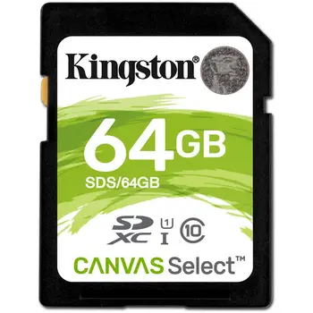 SDXC memory card Canvas Select 64 GB UHS-I class 10 speed 80 MB / sKINGSTON15.09
SDXC memory card Canvas Select 64 GB UHS-I class 10 speed 80 MB / sKINGSTON15.09