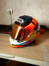 10 colores oro iridio de la motocicleta completa máscara visera estuche para gafas para SHOEI X14 X-14 Z7 CWR-1 NXR RF-1200 X-espíritu 3 máscara visera