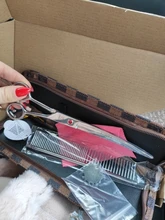 Fenice 7,0 /7,5/8,0 curva tijeras para perros profesional perro de pelo de gato cizalla de cortar a curva tijeras