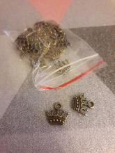 20 piezas encantos corona 13x14mm plata tibetana/oro/bronce chapado colgantes joyería antigua fabricación artesanal DIY