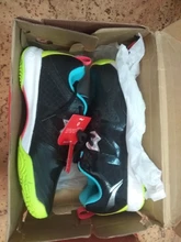 Li-ning-zapatos de entrenamiento de bádminton para hombre, zapatillas deportivas transpirables con forro ligero y soporte estable, AYTQ003