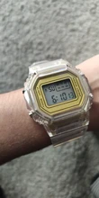 Reloj deportivo Digital para hombre y mujer, cronógrafo de pulsera transparente, informal, dorado, regalo para amantes, para niños y mujeres