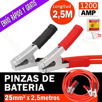 DEPALMERA | CABLE clips for car battery motorcycle CABLES jumper starter emergency 1200 A , CABLE car battery motorcycle Spain
DEPALMERA | CABLE clips for car battery motorcycle CABLES jumper starter emergency 1200 A , CABLE car battery motorcycle Spain