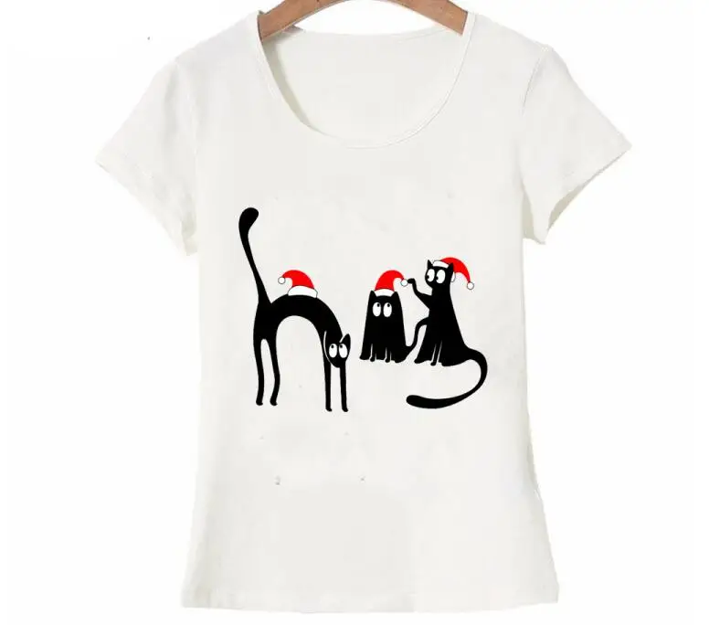 Super mignon noël chats impression T-Shirt femmes hauts minimaliste trois chaton conception décontracté femmes à manches courtes
Super mignon noël chats impression T-Shirt femmes hauts minimaliste trois chaton conception décontracté femmes à manches courtes