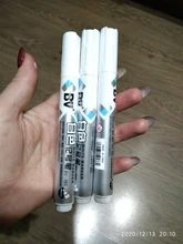 Rotulador de tinta de aceite blanco para oficina y escuela, rotulador de pintura de cabeza redonda de 2,5mm, suministros para neumáticos, 1/3 unidades