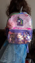 Sunveno mochila infantil para niñas bolsa preescolar para guardería primaria-Lentejuelas reversibles, unicornio, regalo ligero