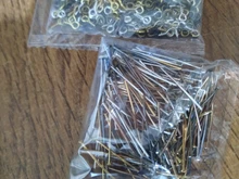 Agujas de cabeza plana de 16-50mm, surtido de 200 unidades, suministros de cuentas para fabricación de joyas, accesorios para pendientes Diy