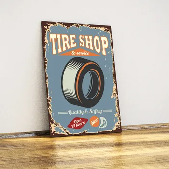 Tire Shop-Decorative Metal Plate 
Tire Shop-Decorative Metal Plate