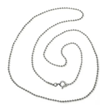 Chain 925 Sterling silver m 50cm. Balls diameter 1.6mm. Unisex closure reasa 
Chain 925 Sterling silver m 50cm. Balls diameter 1.6mm. Unisex closure reasa