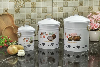 Decorative Metal Kitchen Storage Container Set 3-Set Practical each home Handy Original Design Gotta Multipurpose
Decorative Metal Kitchen Storage Container Set 3-Set Practical each home Handy Original Design Gotta Multipurpose