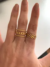 Anillo de oro euroamericano para mujer, anillos de acero inoxidable, anillos abiertos para mujer, joyería de cadena de acero inoxidable