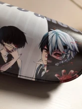 Estuche de maquillaje con asa para mujer, bolsa de lápices de Anime japonés Attack on Titan Tokyo Ghoul para niños