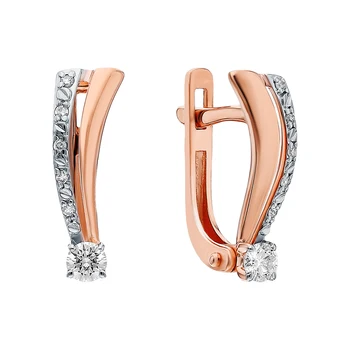 Gold earrings with diamonds sunlight sample 585
Gold earrings with diamonds sunlight sample 585
