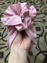 Sombrero de flores a rayas para niñas pequeñas, turbante anudado gorra tejida para niños, gorro utilería para fotos, regalos, 1 Uds.