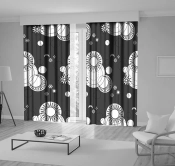 Curtain Sun Moon Star and Geometric Patterns Modern Fun Decorative Artwork Printed Gray White
Curtain Sun Moon Star and Geometric Patterns Modern Fun Decorative Artwork Printed Gray White