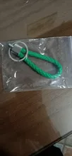 LLavero de cuero trenzado de PU para hombre y mujer, 1 Uds. De cuerda tejida, bolsa de bricolaje, colgante, soporte para llavero, llavero de trinquete de coche, llavero