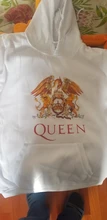 Sudadera con capucha y LOGO de Queen Band para hombre, ropa de calle, Jersey de algodón, talla grande, bonita, larga, cálida, roja